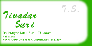 tivadar suri business card